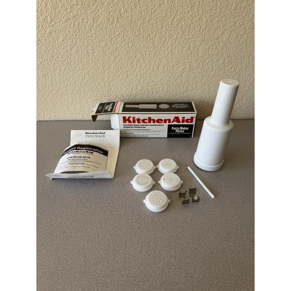KitchenAid SNPA Pasta Maker Stand Mixer Attachment w/ 5 Plates Box Manual